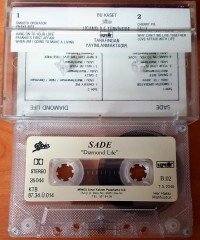 SADE - DIAMOND LIFE (1987) UZELLI CASSETTE MADE IN TURKEY ''USED'' PAPER LABEL