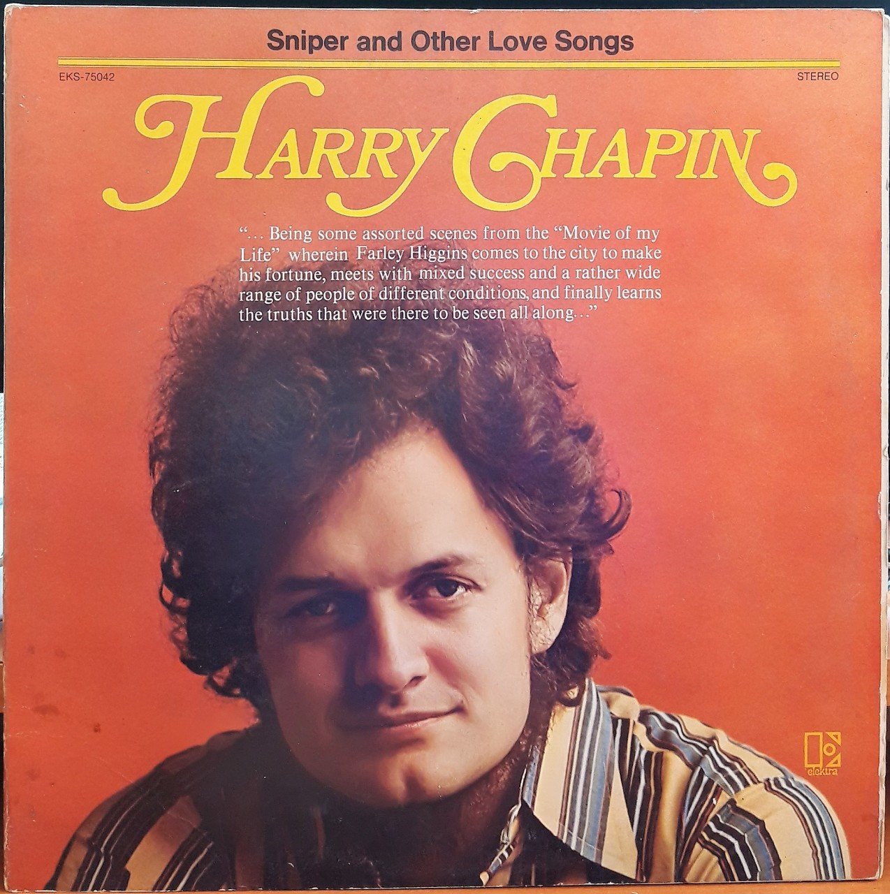 HARRY CHAPIN - SNIPER AND OTHER LOVE SONGS (1972) - PLAK 2.EL