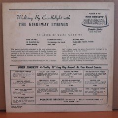 WALTZING BY CANDLELIGHT TITH BY KINGSWAY STRINGS - LP 2.EL PLAK