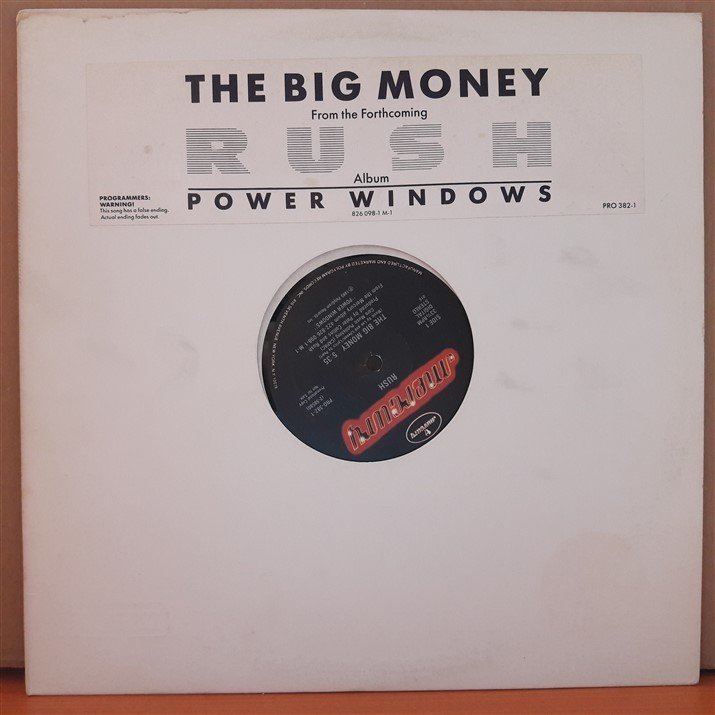 RUSH - THE BIG MONEY (1985) - PROMO 12'' MAXI SINGLE VINYL PLAK 2.EL