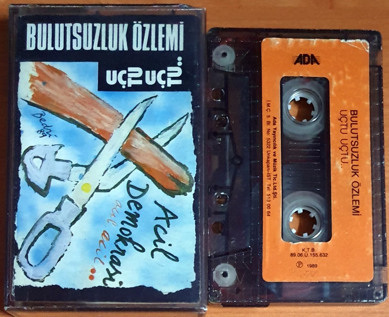 BULUTSUZLUK ÖZLEMİ - UÇTU UÇTU (1989) - KASET ADA MÜZİK 2.EL