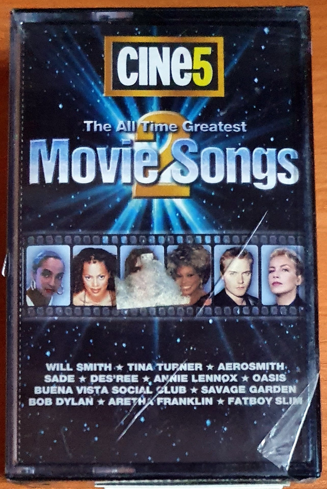CINE 5 / THE ALL TIME GREATEST MOVIE SONGS / WILL SMITH, TINA TURNER, BUENA VISTA SOCIAL CLUB, ANNIE LENNOX, OASIS, BOB DYLAN, FATBOY SLIM (2000) - 2KASET SIFIR