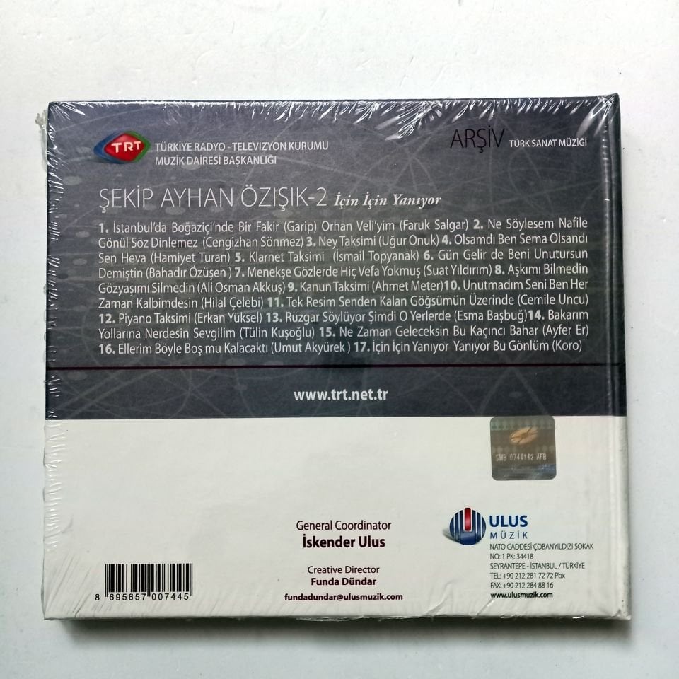 ŞEKİP AYHAN ÖZIŞIK-2 / TÜRK SANAT MÜZİĞİ / TRT ARŞİV SERİSİ 164 - CD SIFIR