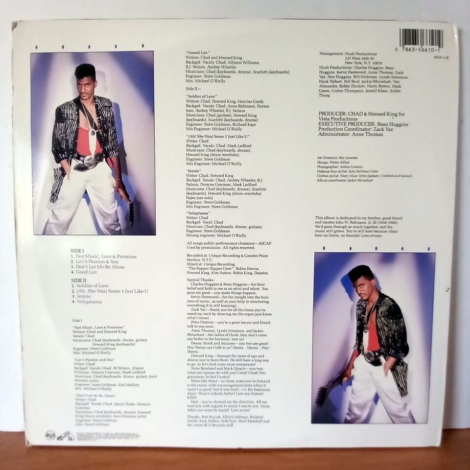 CHAD – FAST MUSIC, LOVE & PROMISES (1987) - LP 2.EL PLAK