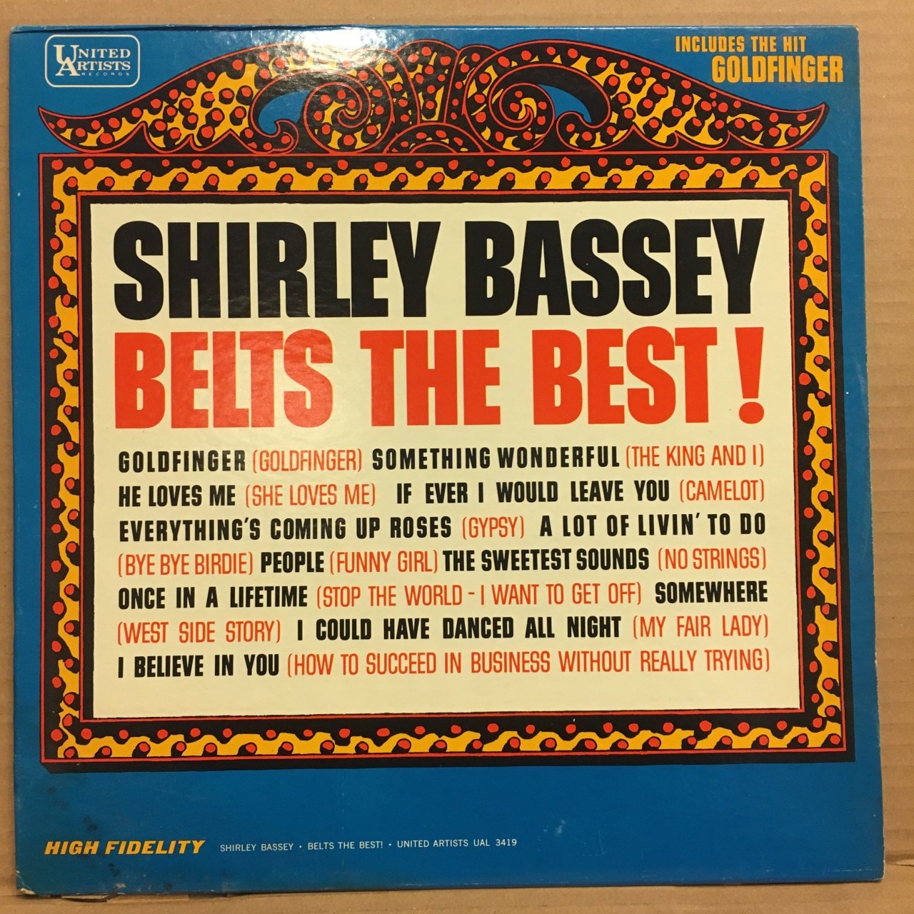SHIRLEY BASSEY - BELTS THE BEST 2.EL PLAK