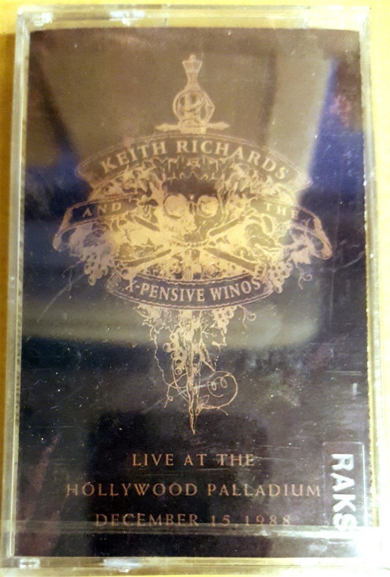 KEITH RICHARDS & THE X-PENSIVE WINOS - LIVE AT THE HOLLYWOOD PALLADIUM DECEMBER 15 1988 (1992) RAKS CASSETTE MADE IN TURKEY ''NEW''
