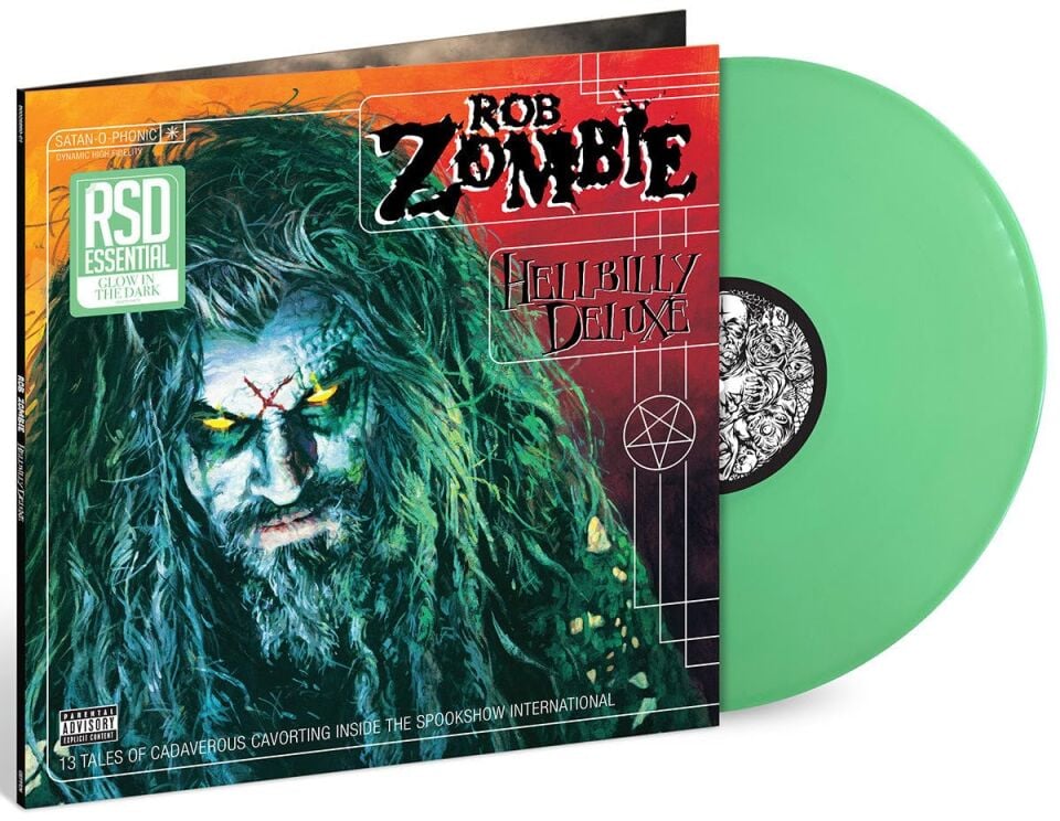 ROB ZOMBIE - HELLBILLY DELUXE (1998) - LP 2025 COLOURED (GLOW IN THE DARK) RECORD STORE DAY EDITION SIFIR PLAK