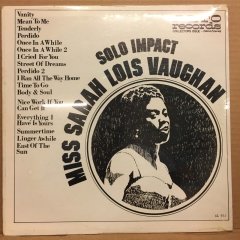 MISS SARAH LOIS VAUGHAN - SOLO IMPACT MONO SIFIR PLAK
