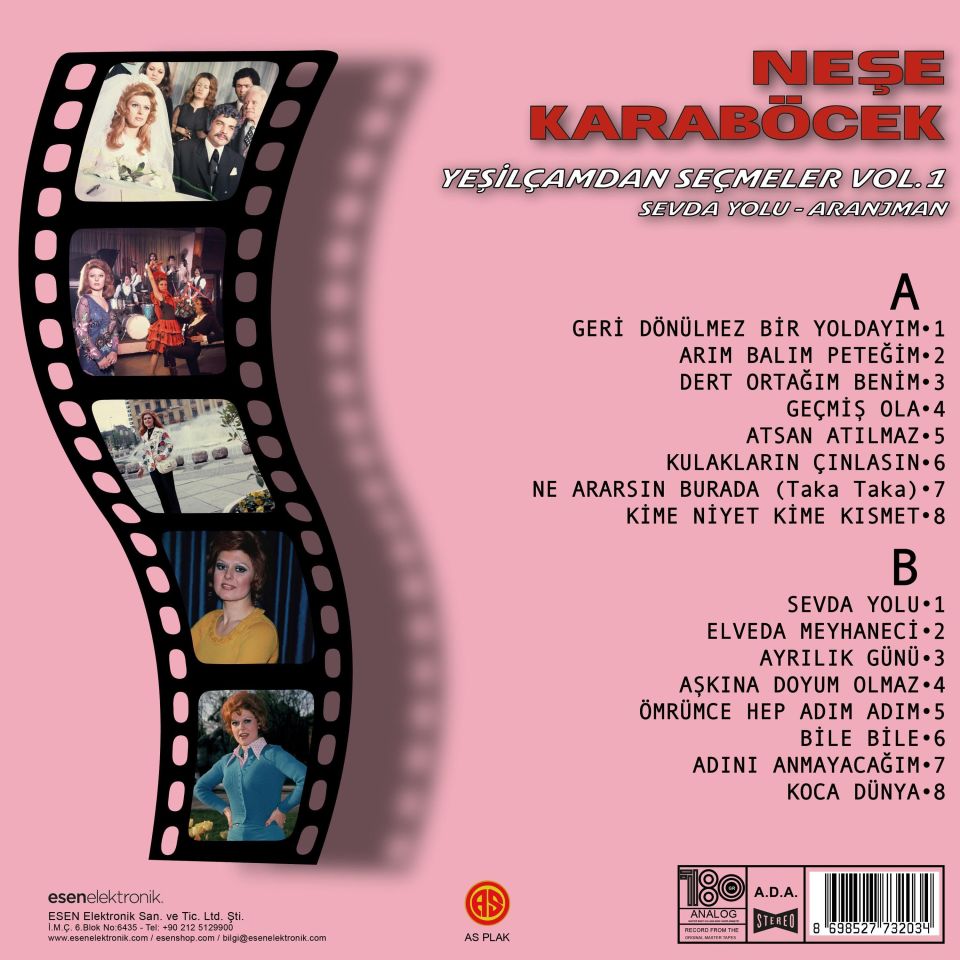 NEŞE KARABÖCEK - YEŞİLÇAM'DAN SEÇMELER VOL 1 / SEVDA YOLU (2025) - LP  COMPILATION SIFIR PLAK