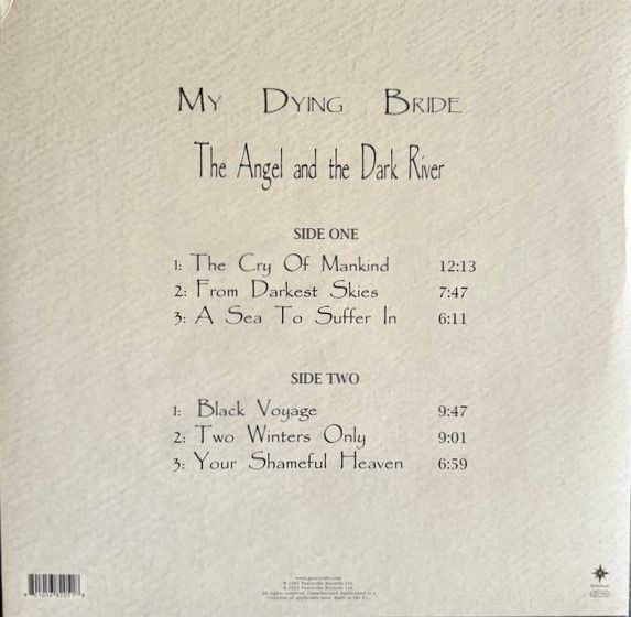 MY DYING BRIDE - THE ANGEL AND THE DARK RIVER (1995) - LP DOOM METAL 2025 LIMITED PEARL SUNRISE COLORED EDITION SIFIR PLAK