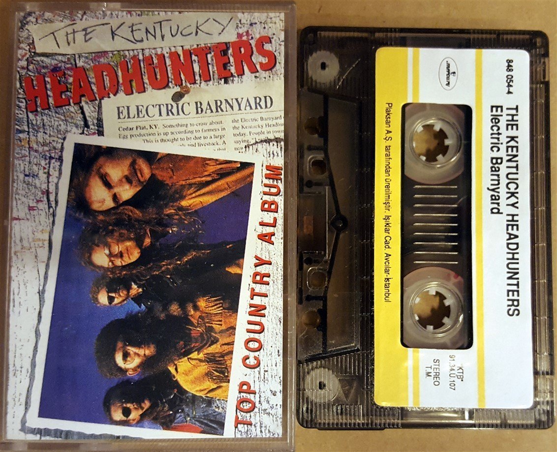 KENTUCKY HEADHUNTERS - ELECTRIC BARNYARD (1991) PLAKSAN CASSETTE MADE IN TURKEY ''USED'' PAPER LABEL