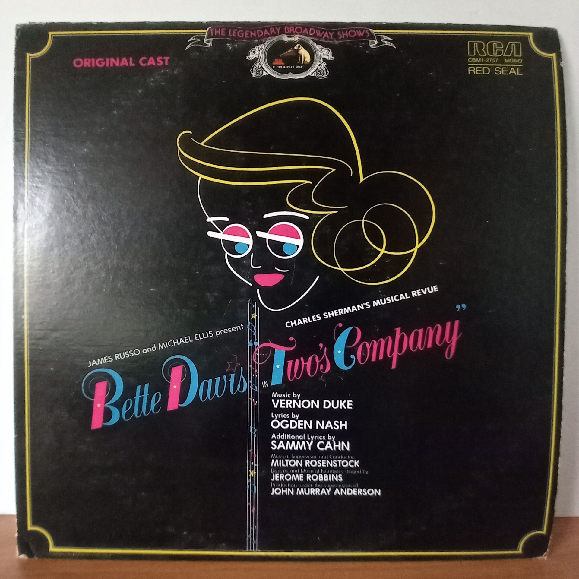 BETTE DAVIS IN TWO'S COMPANY / BETTE DAVIS WITH THE ORIGINAL BROADWAY CAST SING HITS FROM TWO'S COMPANY (1975) - LP 2.EL PLAK