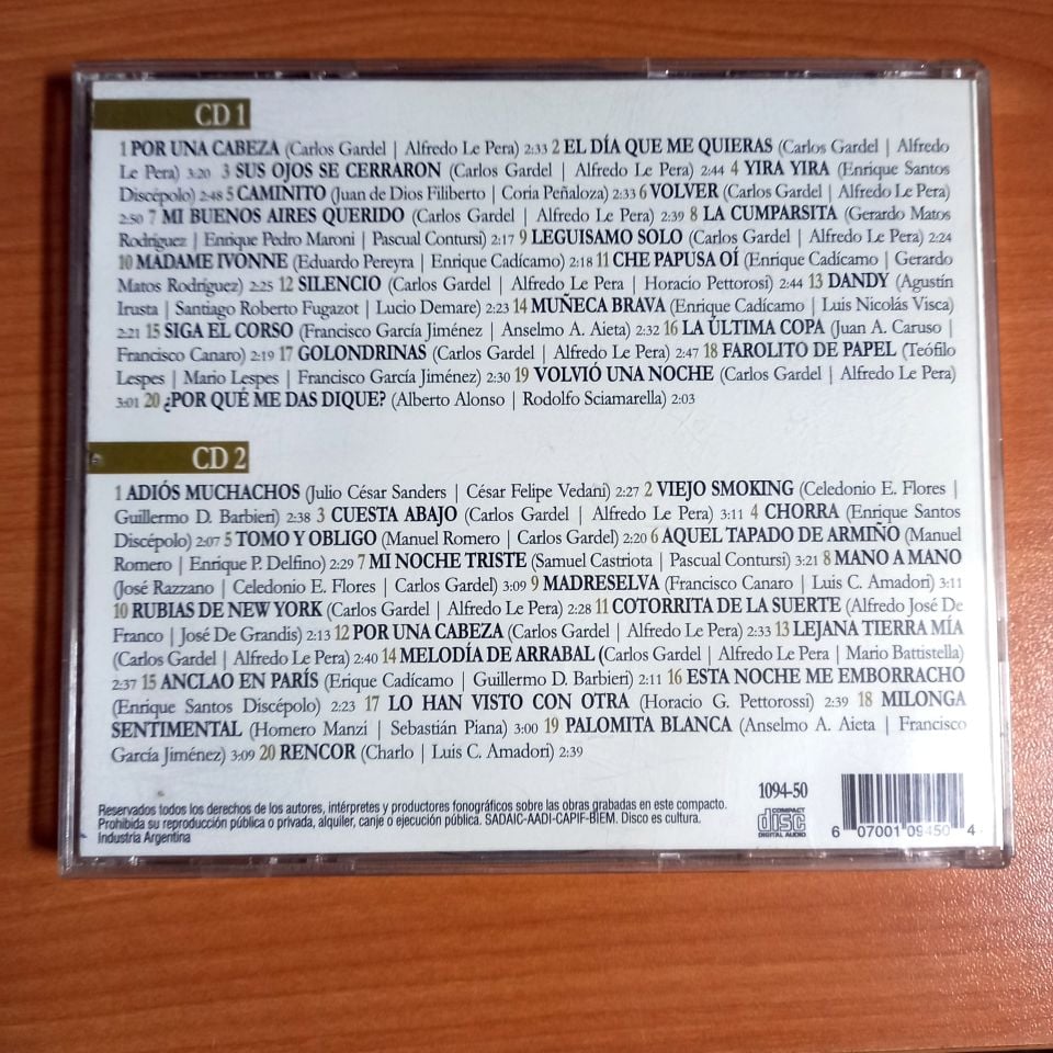 CARLOS GARDEL - LOS MEJORES 40 DE - 2CD 2.EL