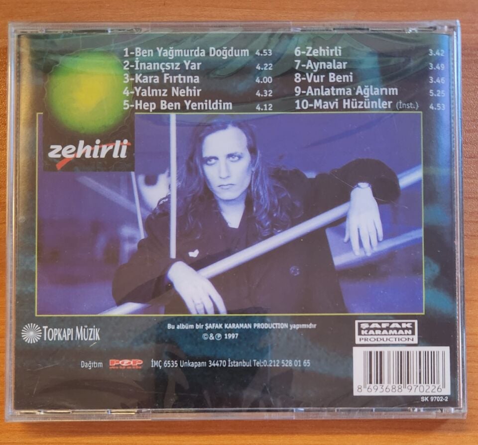 CENK EROĞLU – ZEHİRLİ (1997) - CD JEWEL CASE AMBALAJINDA SIFIR