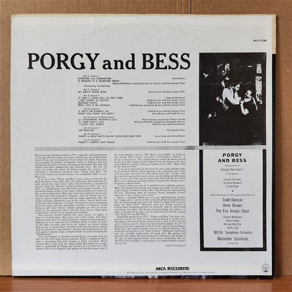 GEORGE GERSHWIN'S PORGY AND BESS / ORIGINAL BROADWAY CAST ALBUM - LP 2.EL PLAK