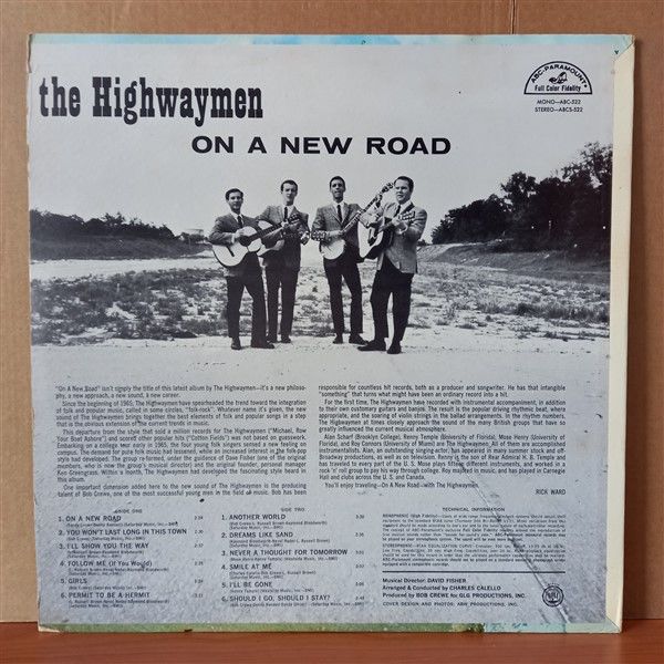 THE HIGHWAYMEN – ON A NEW ROAD (1965) - LP 2.EL PLAK