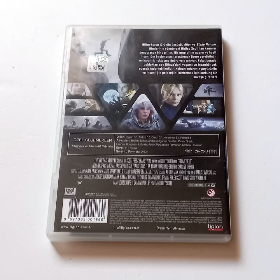 PROMETHEUS -NOOMI RAPACE, MICHAEL FASSBENDER - YÖN.: RIDLEY SCOTT - DVD 2.EL