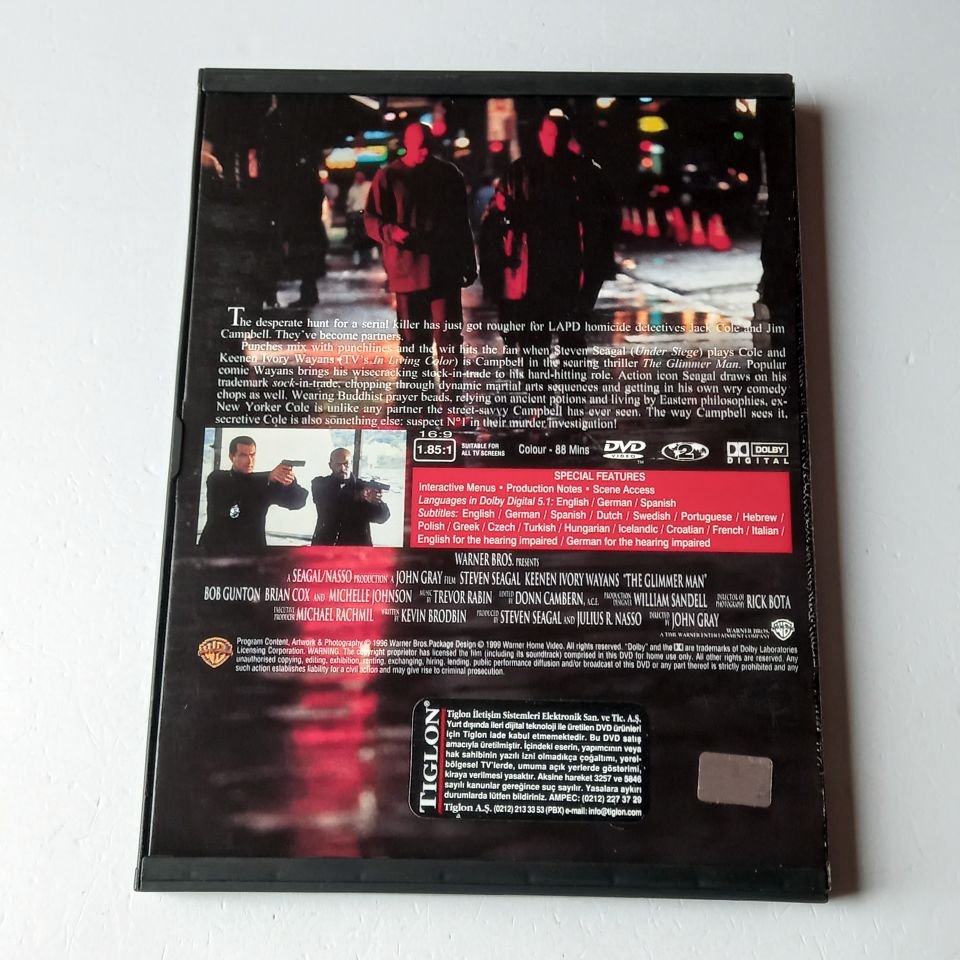 THE GLIMMER MAN - STEVEN SEAGAL, KEENAN IVORY WAYANS - YÖN.: JOHN GRAY - DVD SNAPCASE 2.EL