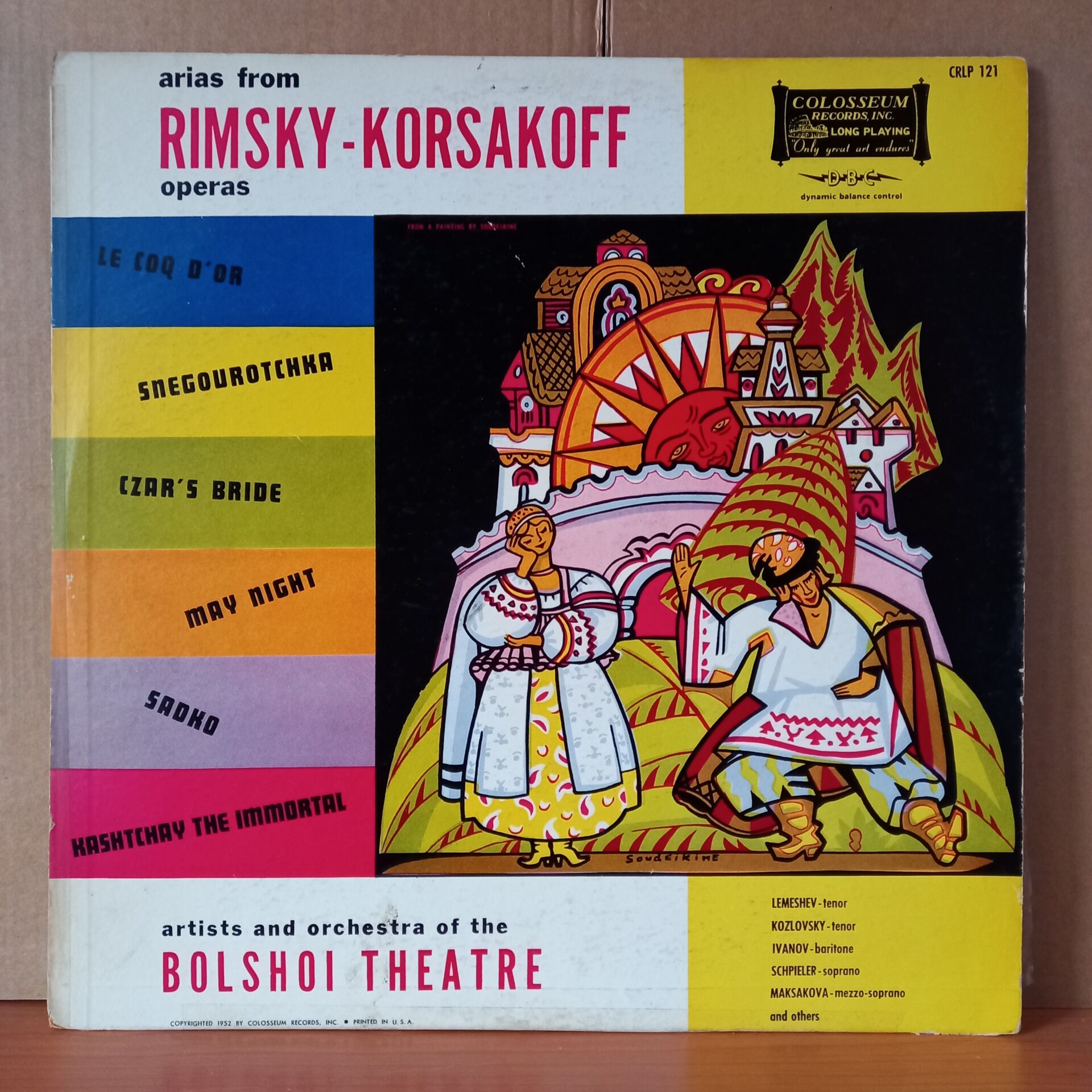 ARIAS FROM RIMSKY-KORSAKOFF OPERAS / ARTISTS AND ORCHESTRA OF THE BOLSHOI THEATRE - LP 2.EL PLAK