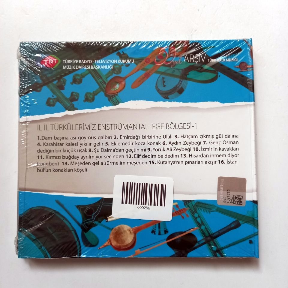 İL İL TÜRKÜLERİMİZ ENSTRÜMANTAL / EGE BÖLGESİ-1 / TÜRK HALK MÜZİĞİ / TRT ARŞİV SERİSİ 269 - CD SIFIR
