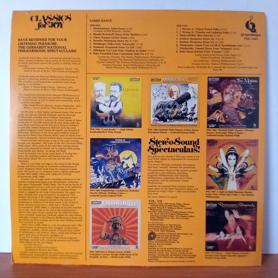 VARIOUS – SABRE DANCE: 16 DAZZLING DANCES (1978) - LP 2.EL PLAK