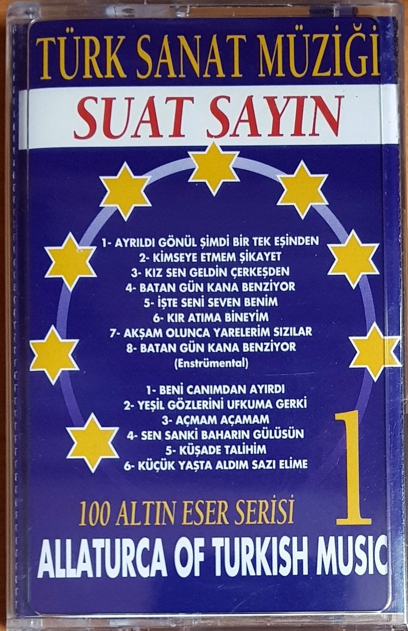 SUAT SAYIN - TÜRK SANAT MÜZİĞİ 1 / 100 ALTIN ESER SERİSİ / MÜZİK MARKET KASET SIFIR