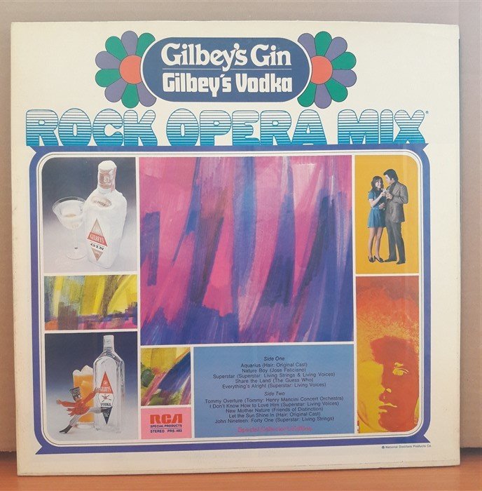 GILBEY'S GIN - GILBEY'S VODKA - ROCK OPERA MIX - LP 2.EL PLAK