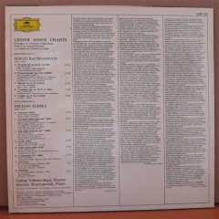 RACHMANINOV, GLINKA LIEDER, GALINA VISHNEVSKAYA, MSTISLAV ROSTROPOVICH (1976) - PLAK 2.EL
