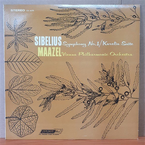 SIBELIUS: SYMPHONY NO.1 / KARELIA SUITE / MAAZEL, VIENNA PHILHARMONIC ORCHESTRA - LP 2.EL PLAK