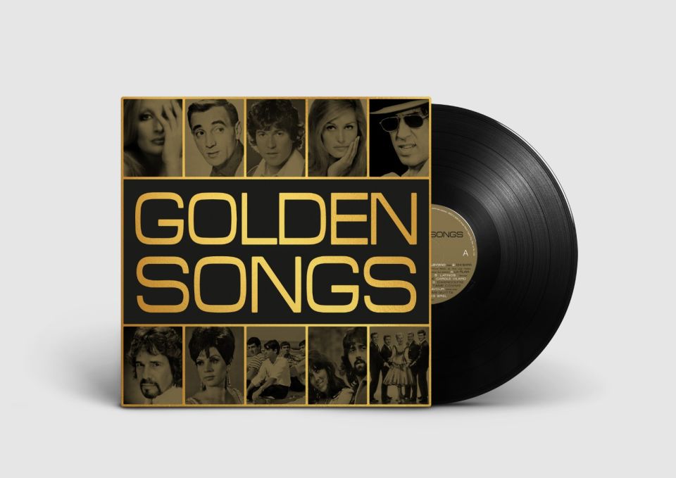 GOLDEN SONGS - VARIOUS ARTISTS ADRIANO CELANTANO, DALIDA, MINA, JACQUES BREL, CHARLES AZNAVOUR etc - LP 2024 EDITION SİYAH PLAK SIFIR PLAK