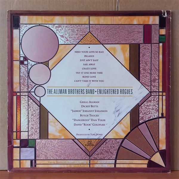 THE ALLMAN BROTHERS BAND – ENLIGHTENED ROGUES (1979) - LP 2. EL PLAK