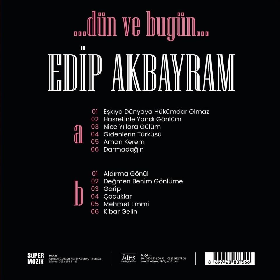 EDİP AKBAYRAM - DÜN VE BUGÜN (1998) - LP 2025 BASIM SIFIR PLAK