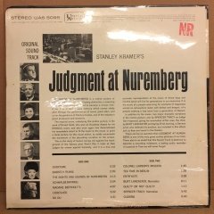 JUDGMENT OF NUREMBERG SOUNDTRACK ERNEST GOLD SIFIR PLAK