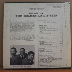 THE RAMSEY LEWIS TRIO - CHOICE! THE BEST OF - LP 2.EL PLAK