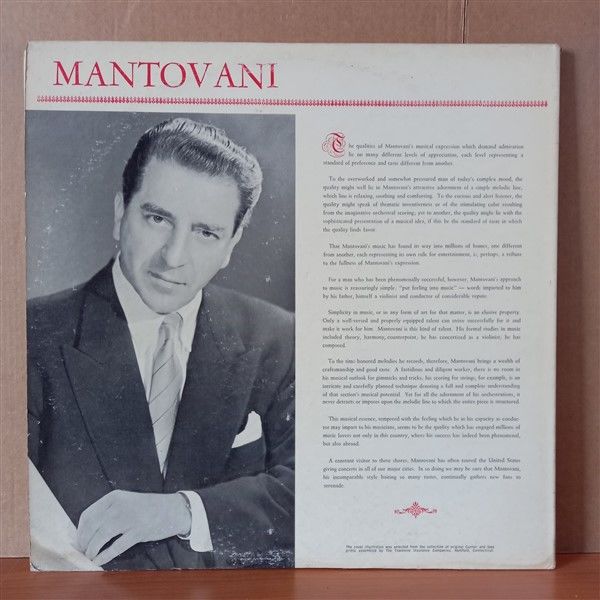 MANTOVANI AND HIS ORCHESTRA – THE AMERICAN SCENE - LP 2.EL PLAK