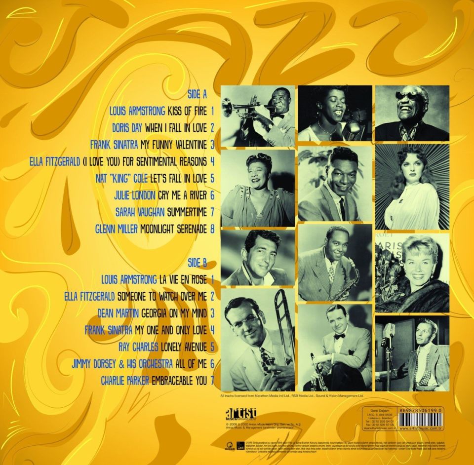 CAZ DENİNCE AKLA GELENLER - V/A SINATRA ARMSTRONG ELLA RAY CHARLES - LP 2024 BASIM SİYAH SIFIR PLAK