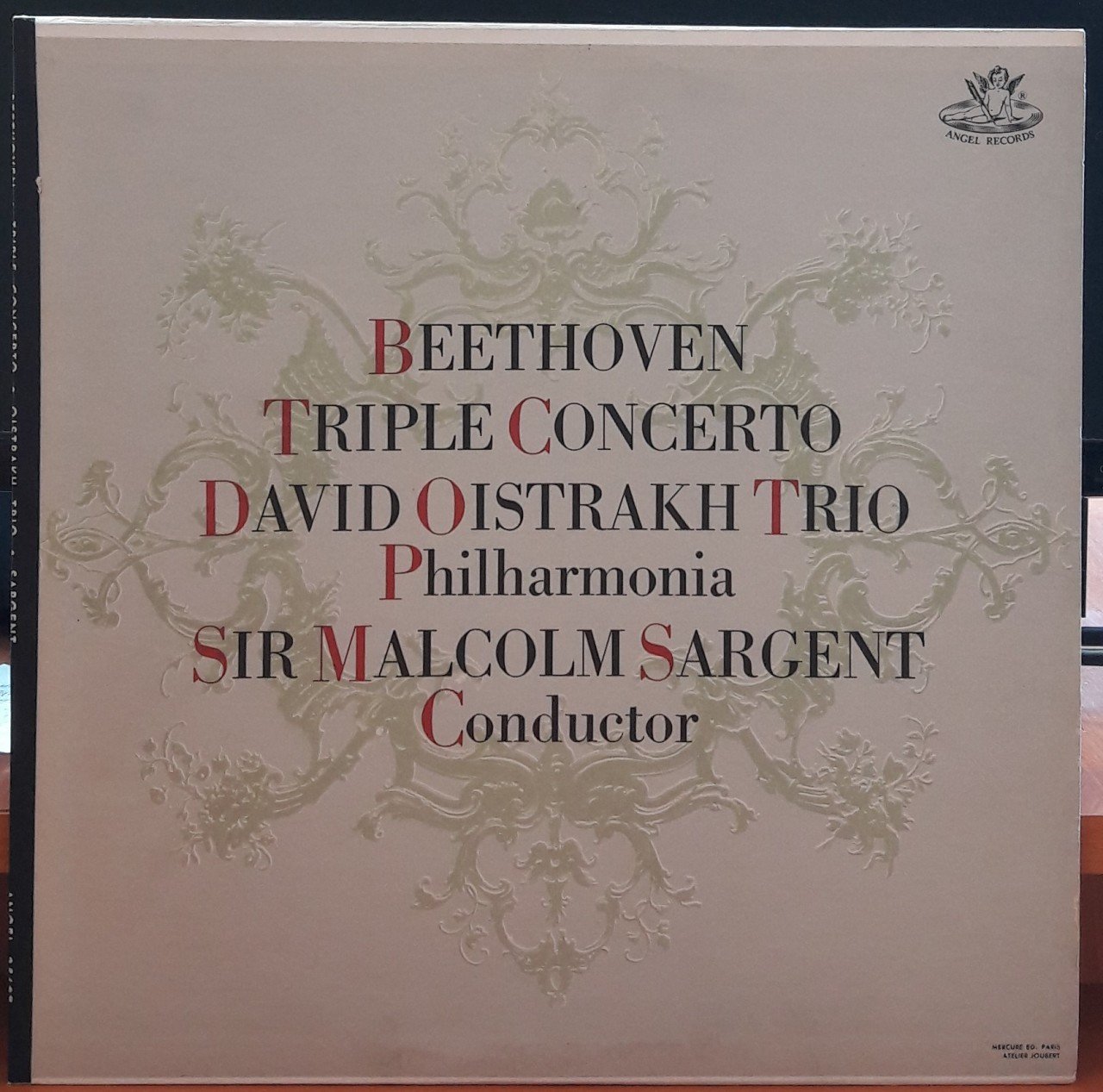 BEETHOVEN: TRIPLE CONCERTO, DAVID OISTRAKH TRIO, MALCOM SARGENT - PLAK 2.EL