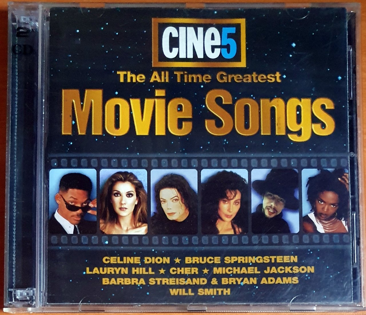 CINE 5 THE ALL TIME GREATEST MOVIE SONGS / CELINE DION, BRUCE SPRINGSTEEN, LAURYN HILL, CHER, MICHAEL JACKSON, WILL SMITH (1999) - 2CD 2.EL