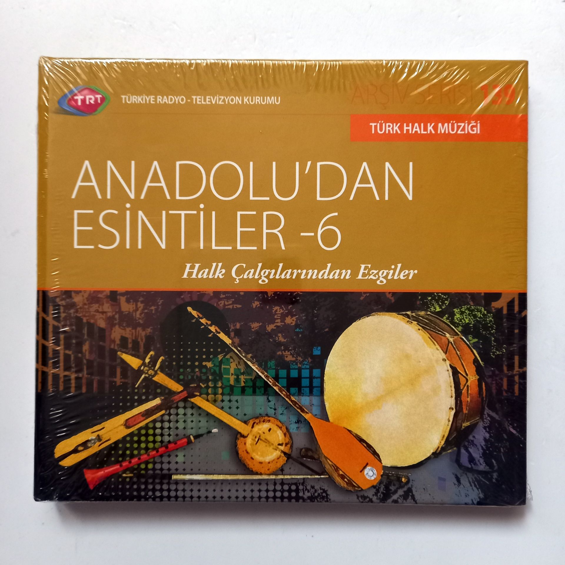 ANADOLU'DAN ESİNTİLER-6 / HALK ÇALGILARINDAN EZGİLER / TÜRK HALK MÜZİĞİ / TRT ARŞİV SERİSİ 139 - CD SIFIR