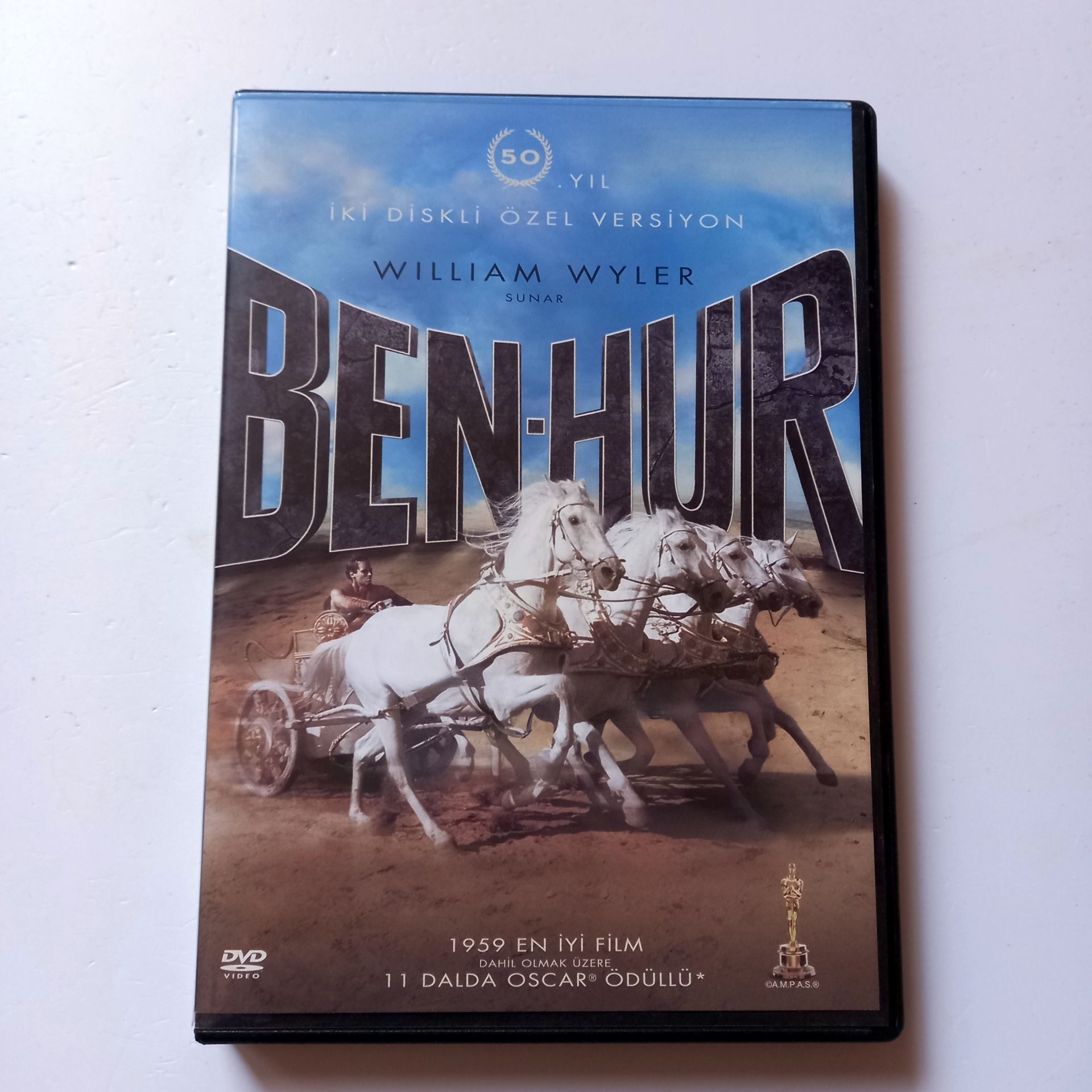 BEN-HUR - İKİ DİSKLİ ÖZEL VERSİYON - CHARLTON HESTON, JACK HAWKINS, YÖN.: WILLIAM WYLER - 2 X DVD 2.EL
