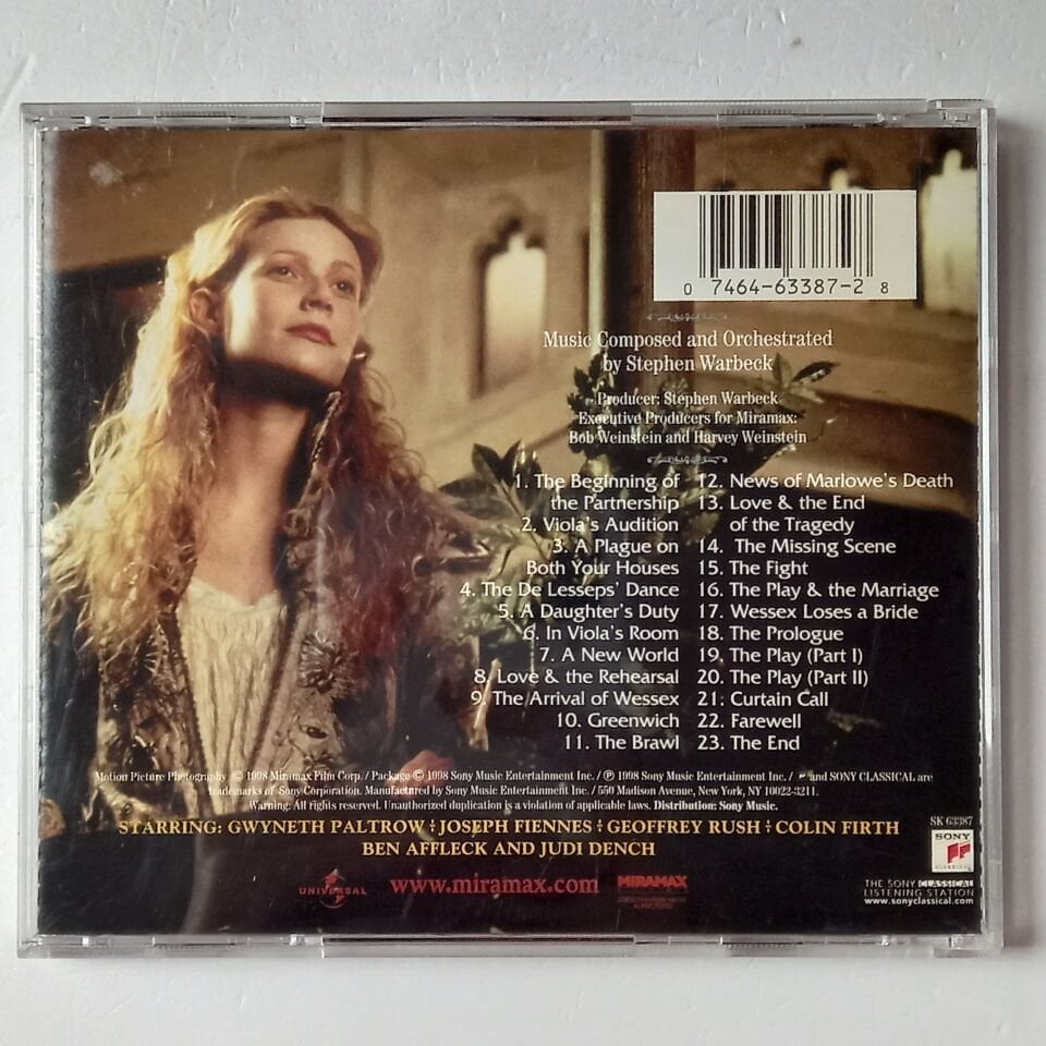 SHAKESPEARE IN LOVE / MUSIC FROM THE MIRAMAX MOTION PICTURE -  STEPHEN WARBECK (1998) - CD 2.EL