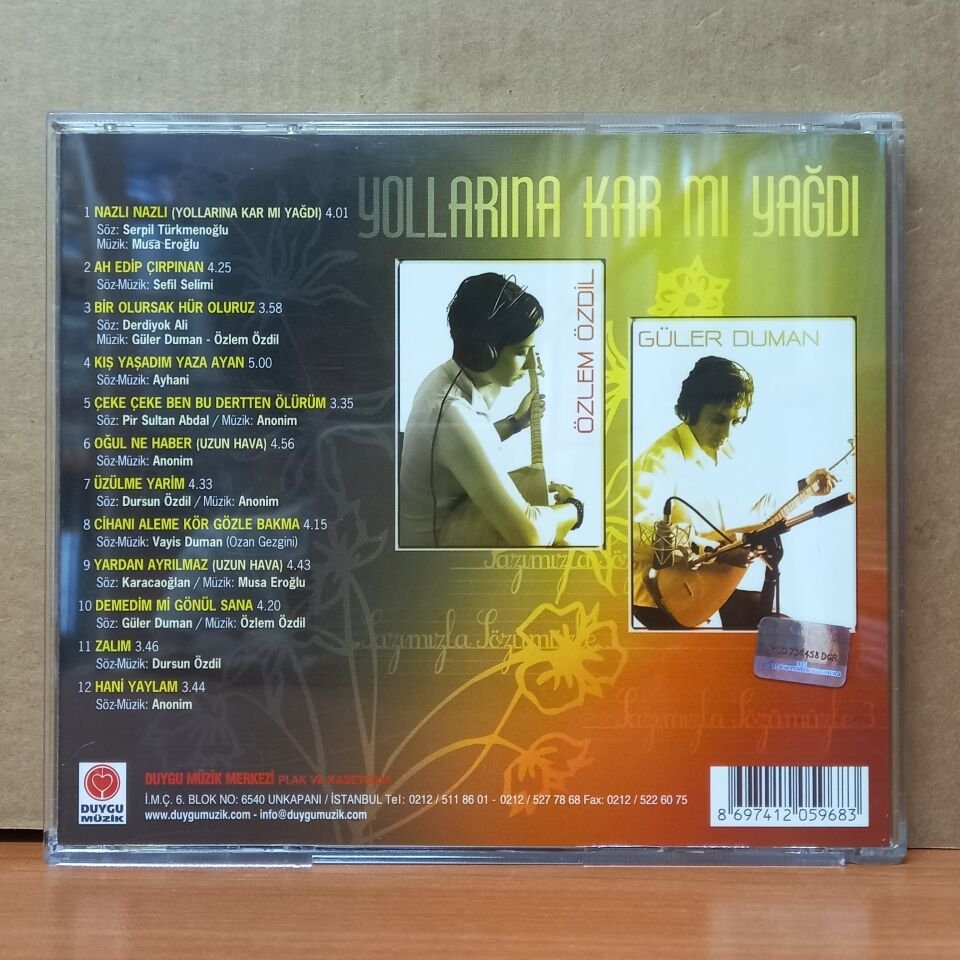 ÖZLEM ÖZDİL & GÜLER DUMAN - YOLLARINA KAR MI YAĞDI / SAZIMIZLA SÖZÜMÜZLE 3 (2006) - CD 2.EL
