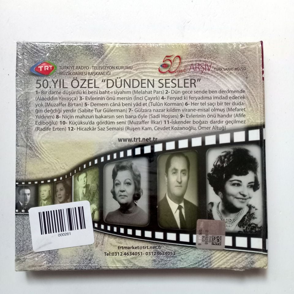 50. YIL ÖZEL DÜNDEN SESLER / TÜRK SANAT MÜZİĞİ / TRT ARŞİV SERİSİ 251 - CD SIFIR