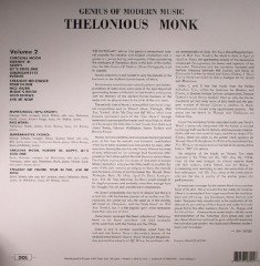 THELONIOUS MONK - GENIUS OF MODERN MUSIC VOL2 (1956) - LP 180GR 2016 EDITION SIFIR