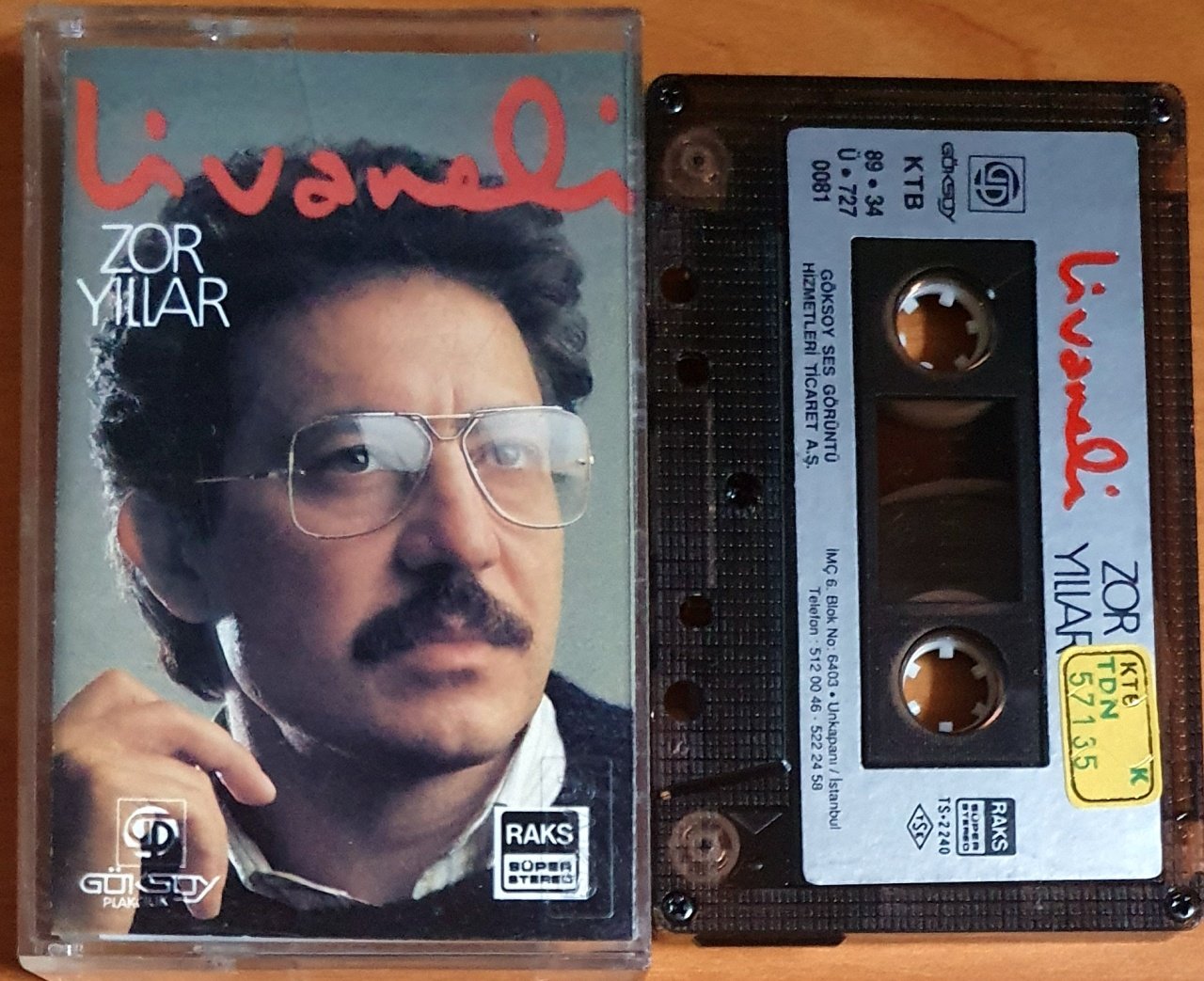 ZÜLFÜ LİVANELİ - ZOR YILLAR (1989) - KASET GÖKSOY 2.EL