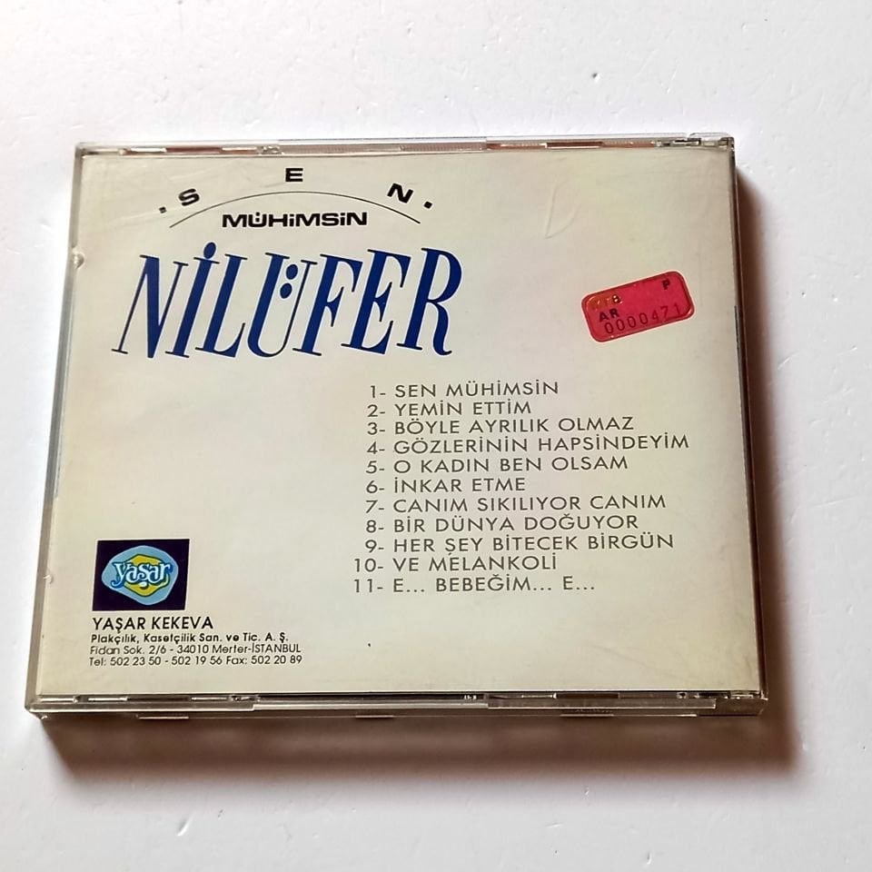 NİLÜFER - SEN MÜHİMSİN - CD YAŞAR KEKEVA 2.EL