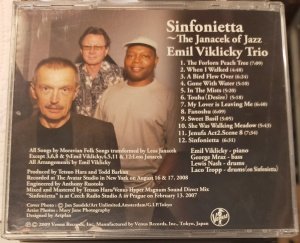 EMIL VIKLICKÝ TRIO – SINFONIETTA - THE JANACEK OF JAZZ (2009) - JAPON BASKI CD 2.EL