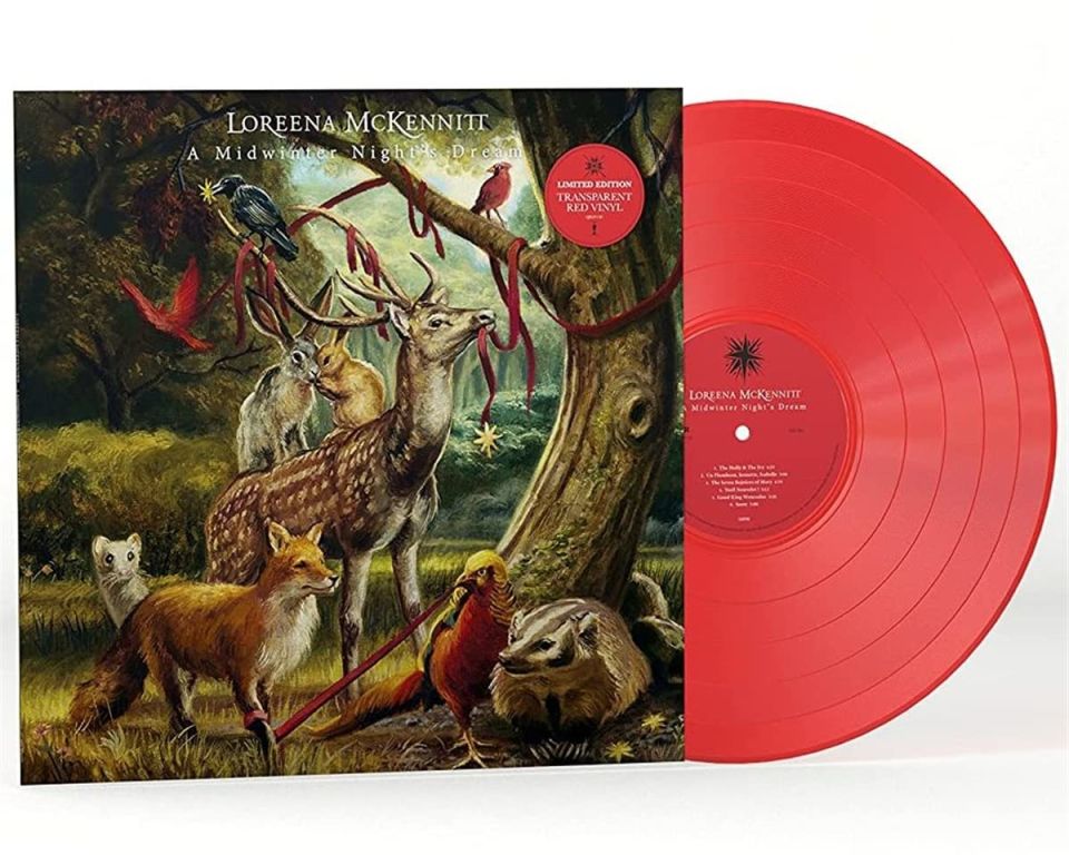 LOREENA MCKENNITT - A MIDWINTER NIGHT'S DREAM (2008) - LP 2022 RED COLOURED EDITION SIFIR PLAK