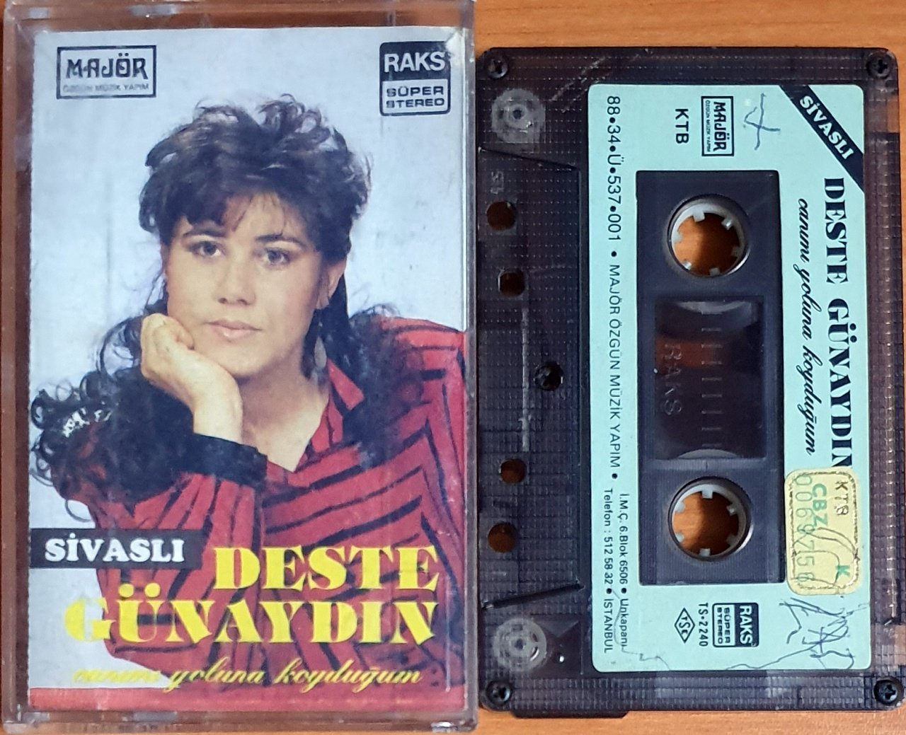 SİVASLI DESTE GÜNAYDIN - CANIMI YOLUNA KOYDUĞUM (1988) - KASET MAJÖR 2.EL