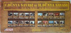 I. DÜNYA VE II. DÜNYA SAVAŞI RENKLİ ARŞİV - BELGESEL - 20 DVD KUTU 2.EL